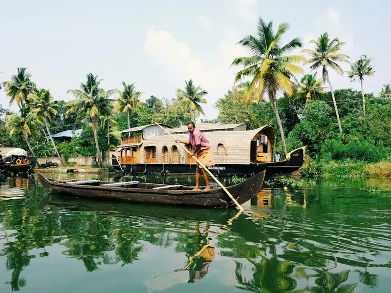 Kerala houseboat on the backwaters